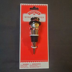 Holiday Time Snowman Wine Stopper